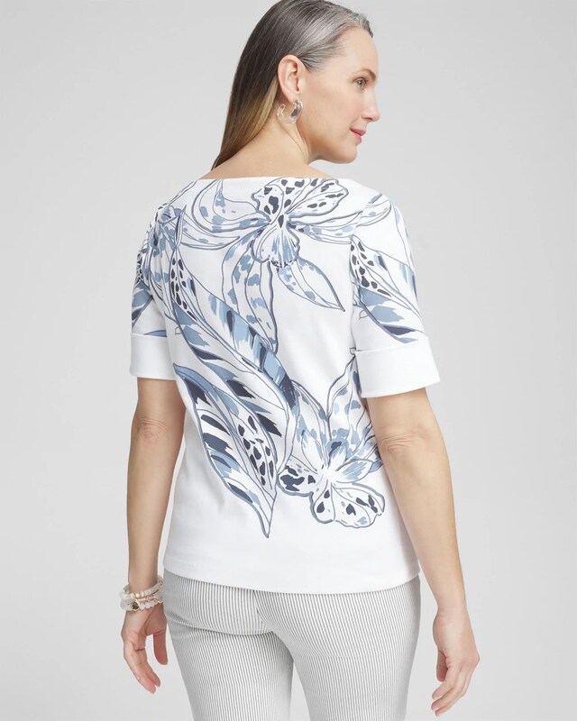 Floral Bateau Neck Tee - image 3